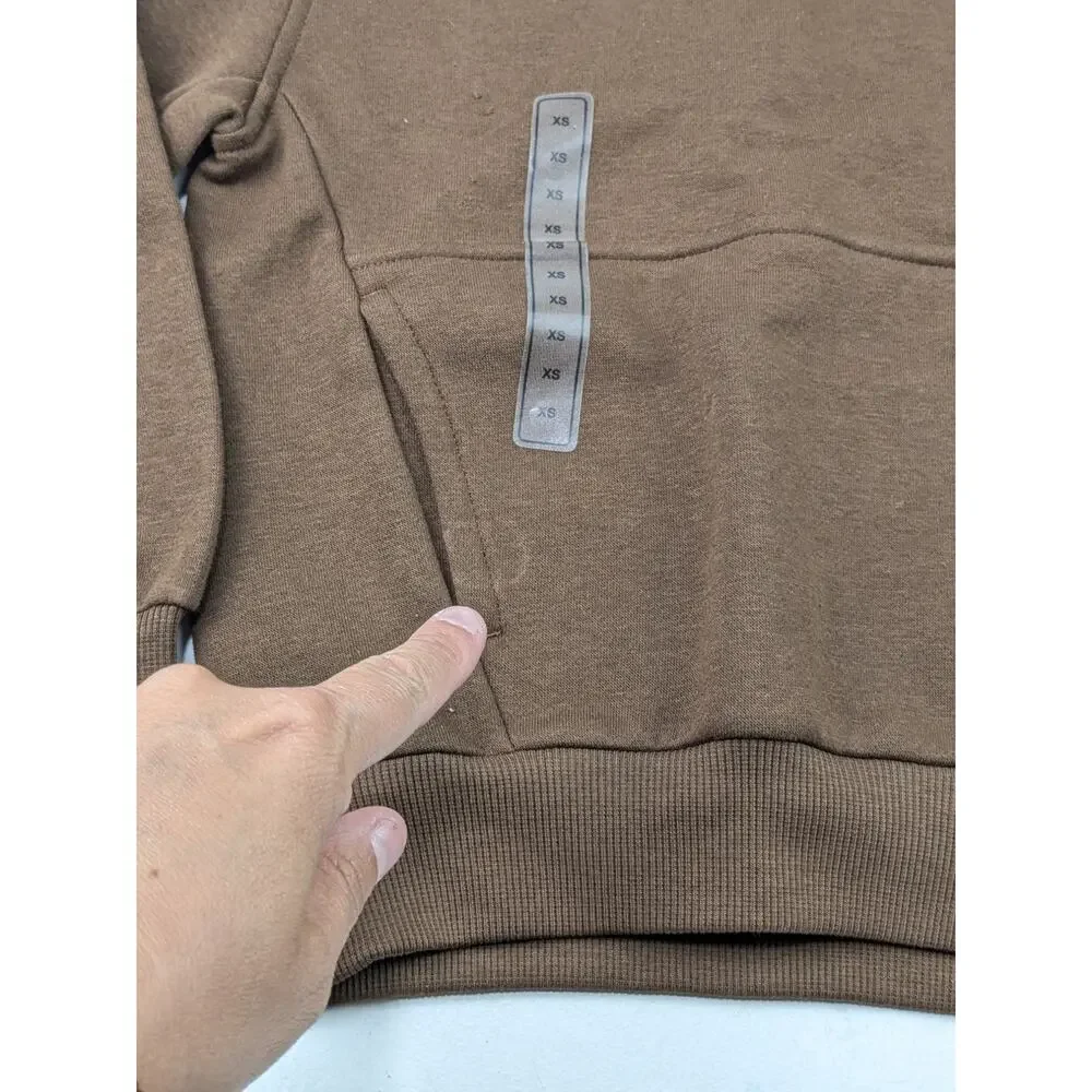 Nike Boys Chocolate Brown Logo Hoodie - XS Youth